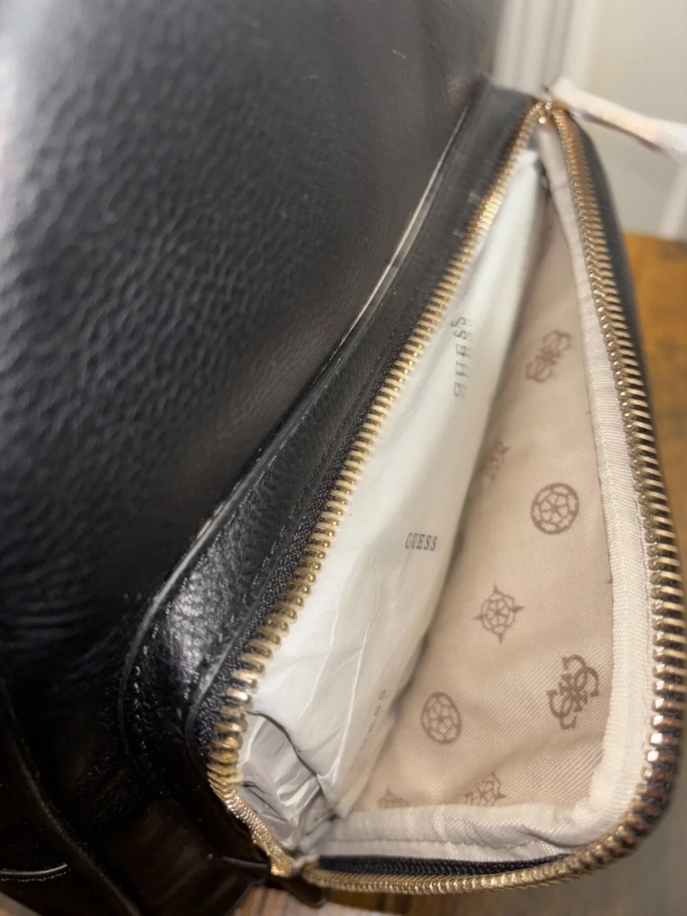 Black Guess Rylan Backpack Purse Bag